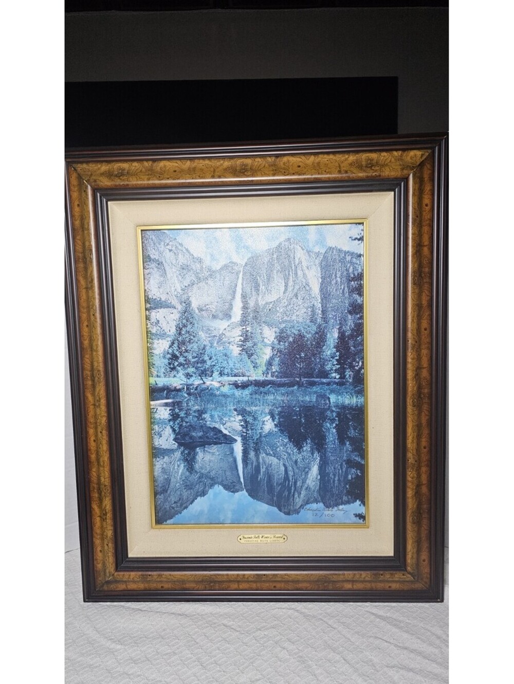 Christine White Loberg Yosemite Falls Winter's Reward LE Print 12/100 Framed